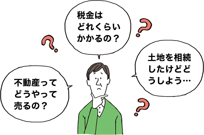不動産の売り方や税金・相続や相続についてなどの不安や疑問